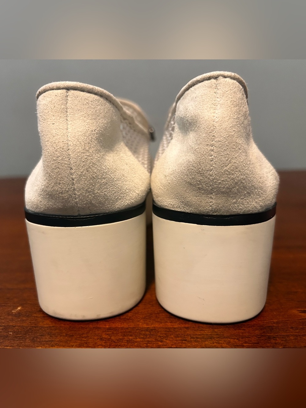 Karl Lagerfeld white Paris Bri Platform slip on Loafers 7.5 - Picture 9 of 14
